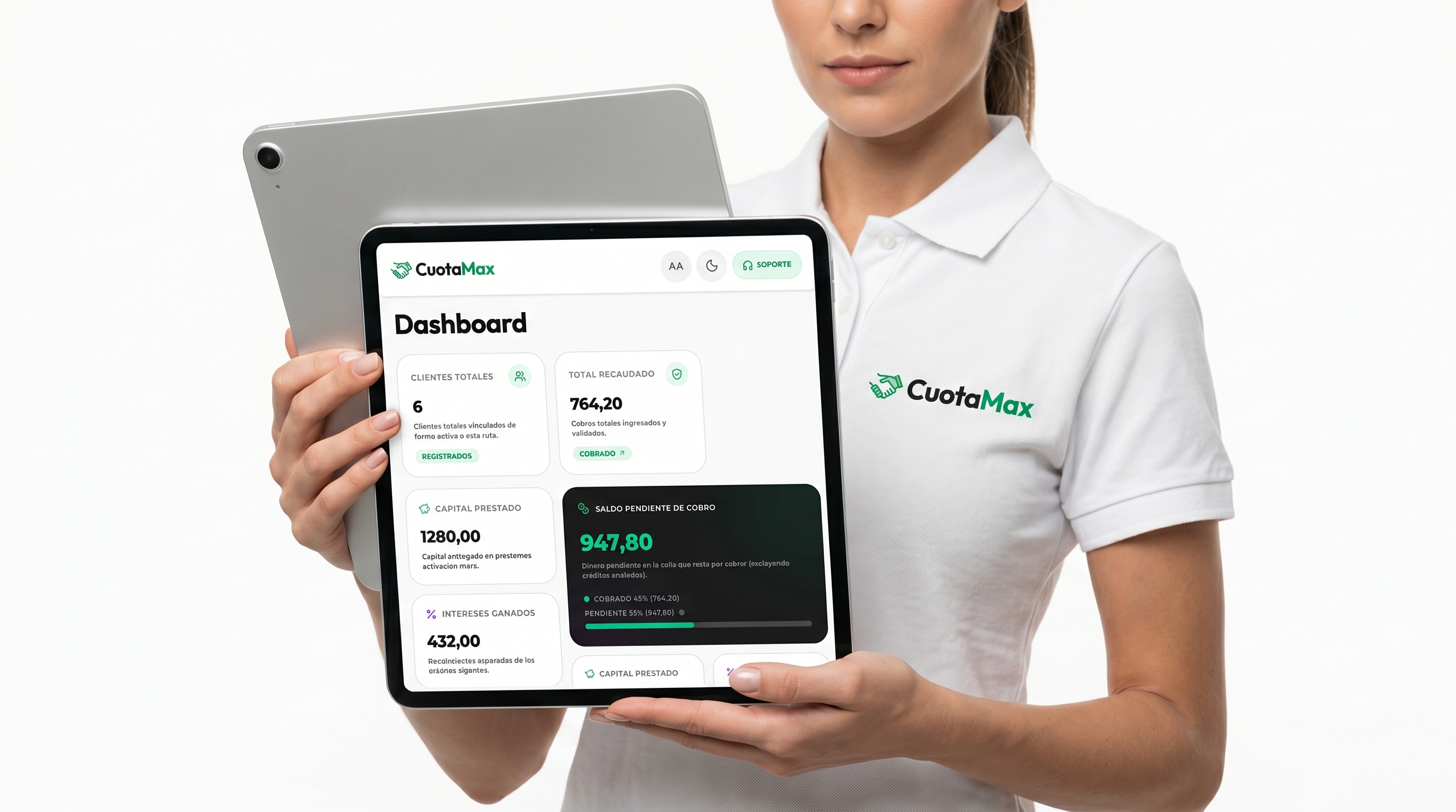 Panel de Caja y auditoría de CuotaMax
