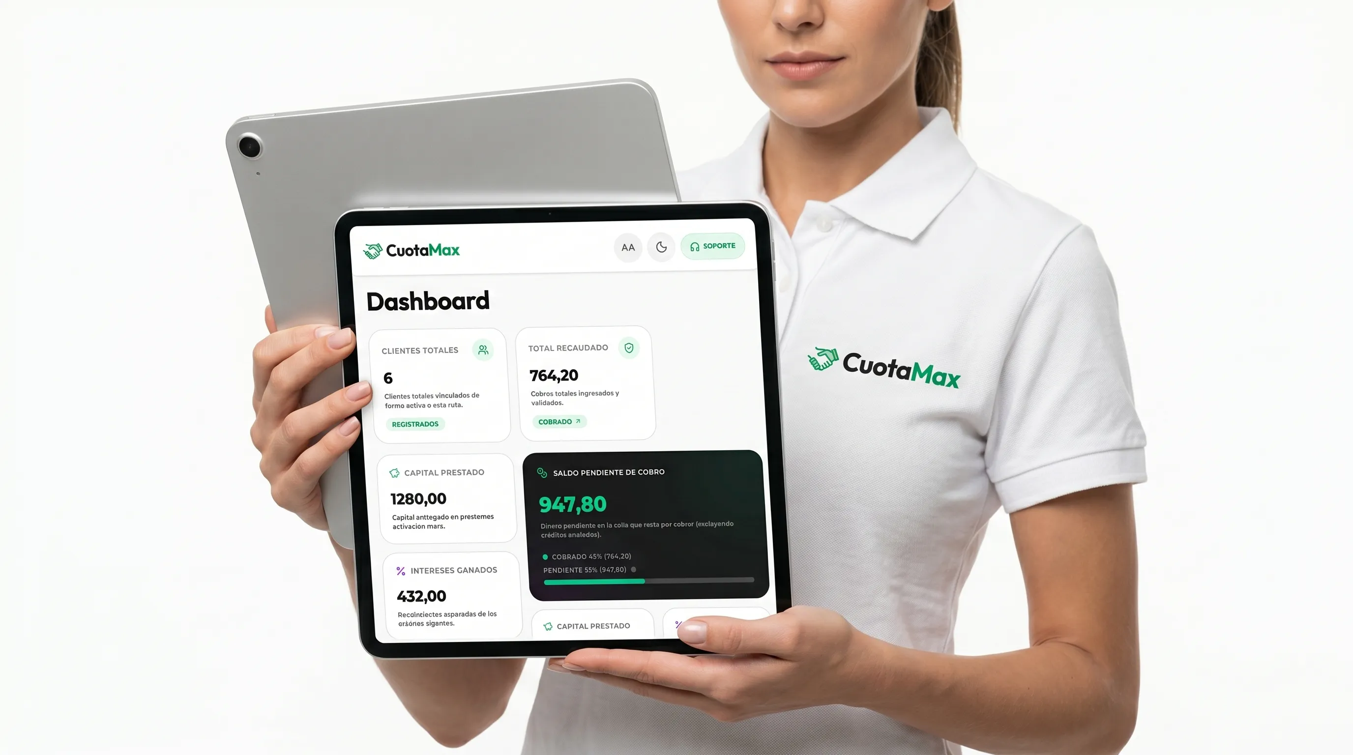 Panel de Caja y auditoría de CuotaMax